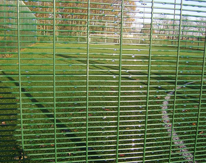 Green color high security fence